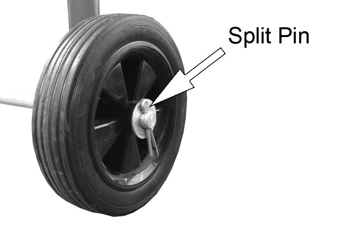 Place a wheel onto each end of the axle then slide a washer onto the axle. 4.