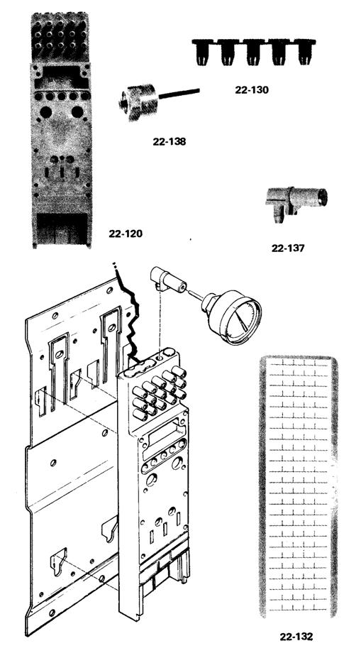 Figure-4 Gauges Installation. Figure-3 Sockets Installation. GAUGE INSTALLATION To facilitate the mounting of pressure or receiver gauges on the panel, a gauge module (22-121) is used, Figure 4.