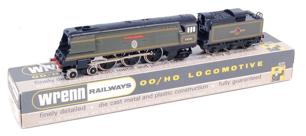 and Duette controllers (G) 40-50 961 A Hornby Dublo EDL18 2-6-4 tank engine some loss to lining and paint on raised edges (F-G), a 4049 restaurant car (F) and super detail 4051 and 4053 coaches (G)