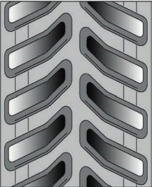 WHERE TO MEASURE TREAD DEPTH Measure the nine different points on the tread (A, B and C for longitudinal direction and outside,