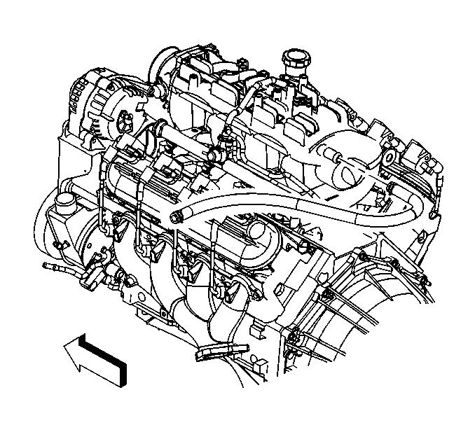 6. If equipped, remove the following EGR pipe bolts: - Intake manifold (1) - Cylinder head (2) - Exhaust manifold (3) 7. If equipped, remove the EGR pipe with valve. 8.