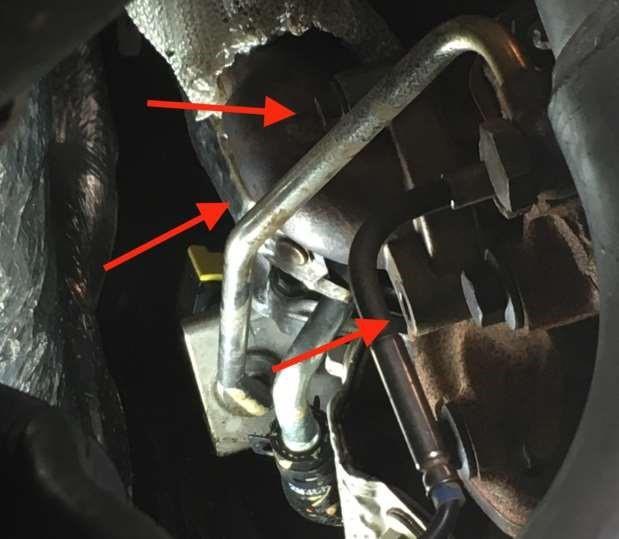 Removing EGR Tube - (Note: This can be done from under the truck or above).