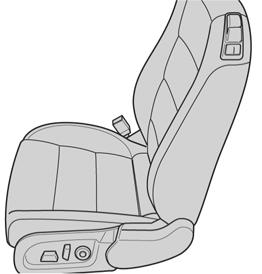 By actuating the rear area of the switch, the seat is rapidly moved backwards to its original position again. Fast adjustment functions independently of the backrest position.
