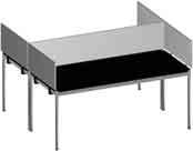 USM Haller Table Accessories 1 Multilevel shelf Mounts to the table legs.