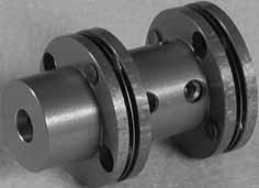 MATERIAL SPECIFICATIONS FOR STANDARD COUPLINGS: Hubs and Center Member: Aluminum Alloy, Anodized Rivets: rass Washers: rass Discs: Stainless Steel.
