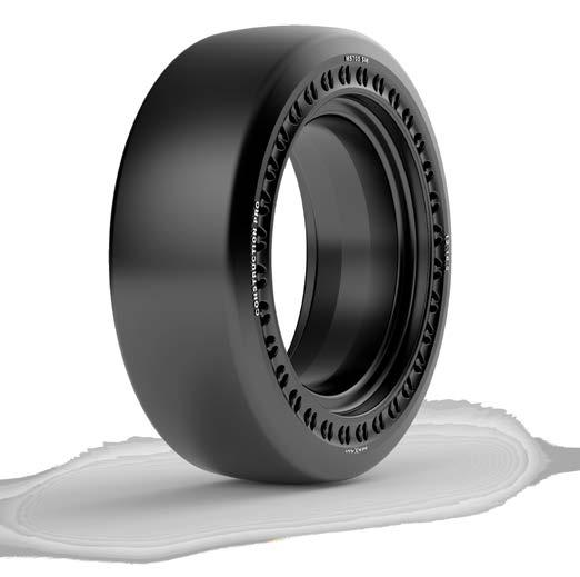 MS705 CONSTRUCTION PRO Premium solid 3-stage skid steer tire for the most severe OTR and construction applications.