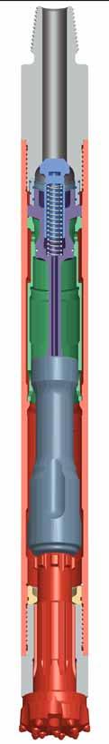 3 DOMINATOR 375 Internal N.R.V. (Non-Return-Valve) to prevent flooding when drilling in water. Dominator 375 hammer gives up to 25% increase in performance compared to Dominator 350 and Dart 350.