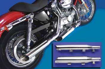 3526 Turn-Out Mufflers 3528 Tapered Mufflers 1-3/4 Muffler Pipes-Cycle Shack Cycle Shack s PHD-116F series muffler pipes for