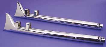 x 7 Length - Fits 1-3/4 Pipe 94005 Fishtail Mufflers - Chrome 2-3/4 diameter with inlet to fit