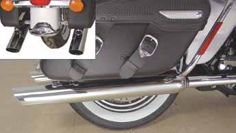 Mufflers bolt to original bracket on 1995- on FLT touring models. 32 L with 3.5 O.