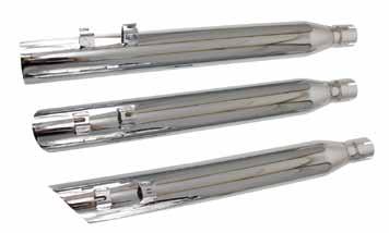 mufflers feature a high-flow 2 O.D. stanless steel sound blanket baffle so you can hear your stereo. For 2 O.D. head pipes.
