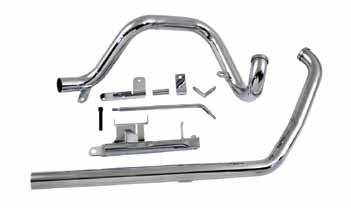 PCP Item 95858 1995-06 95859 2007-08 95850 2009 only True Dual Chrome Exhaust Systems-Paughco These systems feature a single pipe for each