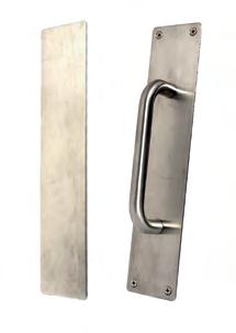 Flush Pulls Specifications Push Pull Plates Specifications Premium Flush Pulls Available in satin finish or polished stainless steel (on request).