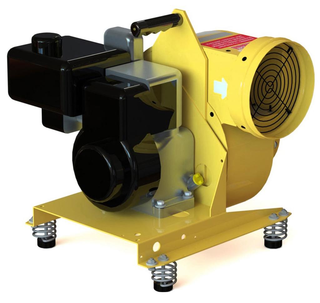 AXIAL: 1325D & 1400D ELECTRIC BLOWER These axial steel constructed and powder painted models are our most popular. A suction adapter is also available (Model 3003P) for special applications.