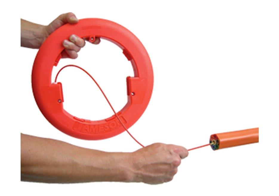 handheld canister with an easy-grip design featuring fiberglass rod for safety and easy handling.