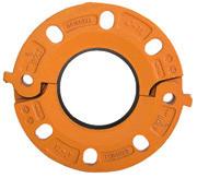 Figure 71 Flange Adapters (ANSI Class 5/150) The Figure 71 Flange Adapter is capable of pressures up to 300 psi (20,7 bar) depending on pipe size and wall thickness.