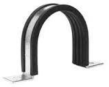 U Strap hanger With Lining Used to mount plain or insulated pipes. Can be used with Rubber Support Inserts.