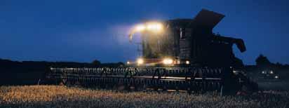 lighting of Axial-Flow allows you to continue harvesting safely and