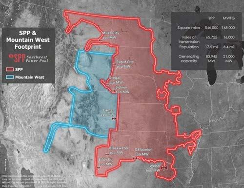 SOUTHWEST POWER POOL (SPP)/ MOUNTAIN WEST TRANSMISSION GROUP (MWTG) SPP, which currently operates in all or part of 14 states, including a small part of New Mexico, may expand westward to include the