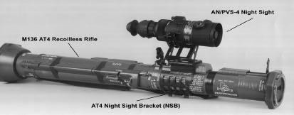 3 in Unit Weight: 15 lbs Range: 30-300m Night Vision Capable Defeat Mechanism: Shaped Charge
