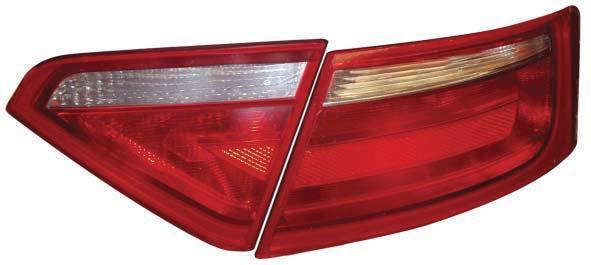 Outside lights, rear Tail lights The tail lights on the Audi A5 are of four-piece design, with two light assemblies in the boot lid and two light assemblies in the body side panels.