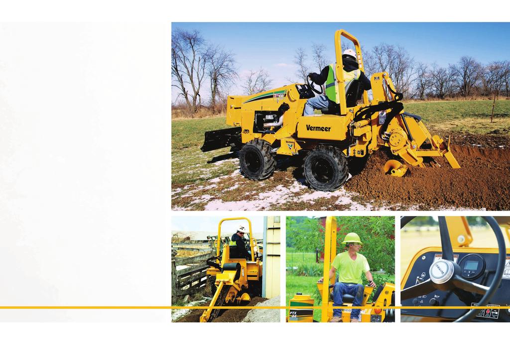 PROVIDING SOLUTIONS When outfitted with a range of attachments, Vermeer ride-on tractors can perform a variety of tasks.