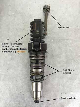 take-out core: The nozzles should have a part number legible like the