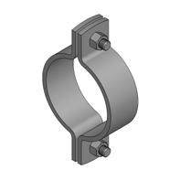 BS OHSS 18001:2007 & S/NZS 4801:2001 Certificate No. NZP1023HS R PIPE SUPPORTS Heavy Duty 2 Piece Clamps Standard Finish: Hot Dipped Galvanised Safety Factor: 2.5 D Outside Pipe Dia.