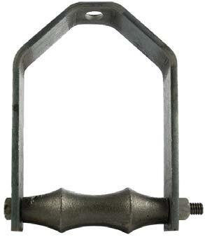 ADJUSTABLE ROLLER HANGER #93 2" through 24" Cast Iron Roller, Carbon Steel yoke and hardware. Bare Metal Complies with MSS SP-58 and SP-69 (Type 43).
