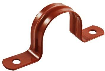 2-HOLE PIPE STRAP Copper-Gard #45C 1/2" through 2" Carbon Steel Copper-Gard Epoxy c/w Copper Plated Nails Complies with MSS SP-58 and SP-69 (Type 26).
