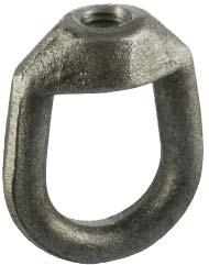 WELDLESS EYE NUT #64 3/8" through 2 1/2" rod size Forged Steel Bare Metal Complies with MSS SP-58 and SP-69 (Type 17). Designed for use on high temperature piping applications.