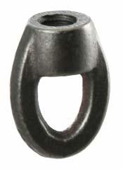 EYE SOCKET #65 1/4" through 7/8" rod size Malleable Iron Bare Metal Complies with MSS SP-58 and SP-69 (Type 16). A non-adjustable threaded rod attachment often used with the split ring hanger Fig.