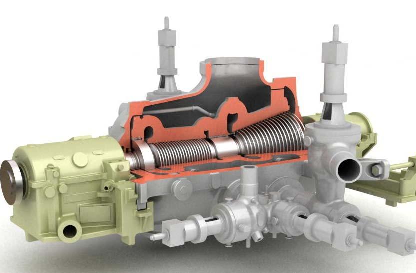 Most advanced and flexible combined HP/ IP Steam Turbine Steam Conditions: HP: 171