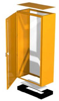 F-Range Floor Standing Enclosures IP 54 Construction Material : 2mm Mild steel with 3 fixed sides.