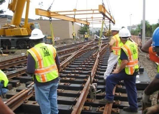 various critical track components annually Replacement of track fasteners and installation of concrete ties in the vicinity of stations with ballasted track
