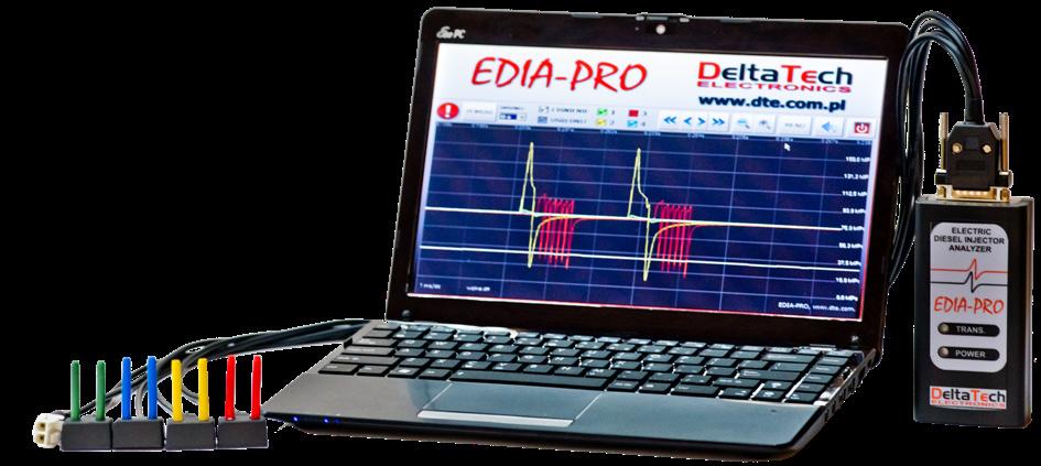 Diagnostics of a Common Rail System Using a Signal Analyser An EDIA-PRO is a signal-registering device with five separate measuring channels.