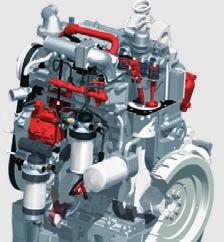 The latest technology in engine design has been implemented in the 3-cylinder AGCO-Sisu Power engines, which allows the 200 Vario to attain high performance values while keeping fuel consumption low.