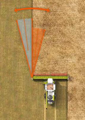 Two digital sensors, incorporated in one of the picker units, record the position of the LEXION and automatically guide it on the best path through the rows of maize in all field conditions.