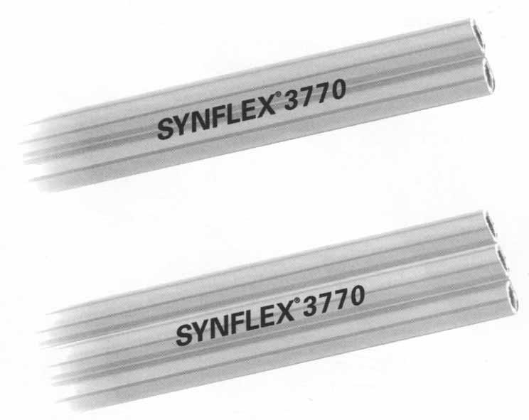 Twin Line Hose 3770 Non-Conductive Twin- Line and Multi-Line Hose Multiple Pressure Hose in One Design Typical Standard Designs PART NUMBER NOMINAL I.D. SYNFLEX NUMBER OF IN MM SERIES 3770-27A33 2 1/4 6.