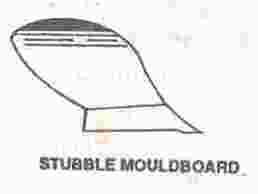 There are four types of mould board used such as : General purpose, Stubble, Sod or Breaker and Slat. General purpose It is a mould board having medium curvature lying between stubble and sod.