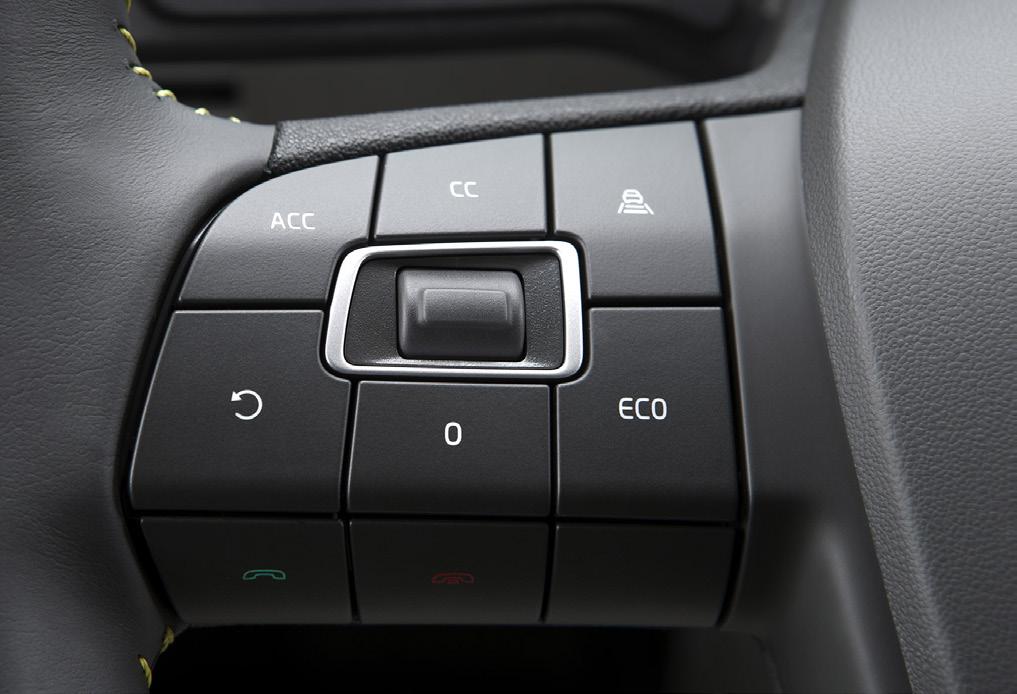 ECO-button to the right. Eco level will be set with the scroll wheel in the middle. CRUIS-E CRUIS-E is I-Cruise, a cruise control with eco functions.