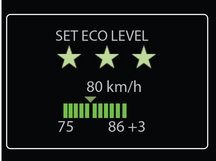 CCB is possible to adjust by the driver. SoftCruise Soft cruise temporary reduces the cruise set speed uphill to save fuel. The speed reduction increases with higher eco level.