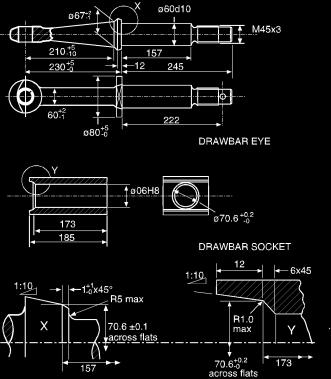 Annex 5 4.2.2. Class D50-B drawbar eyes shall have the dimensions illustrated in Figure 12.