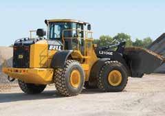 Optional ride (Standard L2606E and L2706E) control smoothes travel over rough undulated terrain, allowing these loaders to navigate jobsites more quickly without losing their loads for