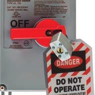 Internal frame automatically bonds all grounds High visibility red handle can be locked in the OFF position as a method of compliance with OSHA Lockout/ Tagout requirements Reversible interior