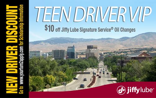 Jiffy Lube Teen Driver Scholarship Application 2017-2018 Boise, Caldwell, Eagle, Fruitland, Nampa and Meridian High School Students One Overall $4,000 Scholarship Award and Two $1000 Finalist Awards