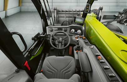 individually adjustable steps to the operator-friendly interior with fully coordinated ergonomics.