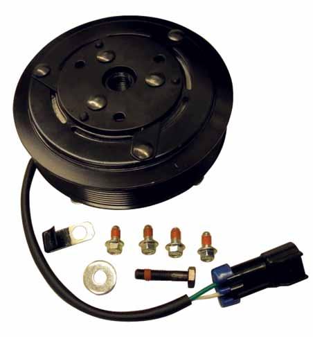 Parts for Trucks, Trailers & Buses Clutch (Air Conditioning Compressor) FEATURES & BENEFITS» Rugged, forged pulley» High torque due to double row bearings» Weatherpack connector» Meets ASTM-B-117