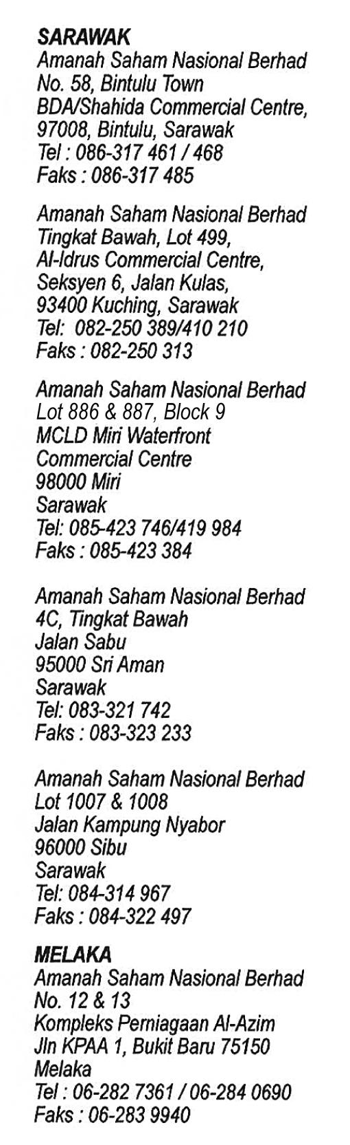 Datu, Sabah Tel: 089-863680/681/672/673 Faks: 089-863675