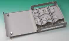 piece box with integral seal Robust construction in PVC Contains 1 Hellafos TM splice tray for up to 4 3A heatshrink splice protectors (1 splices maximum recommended) Compact and low profile Multiple